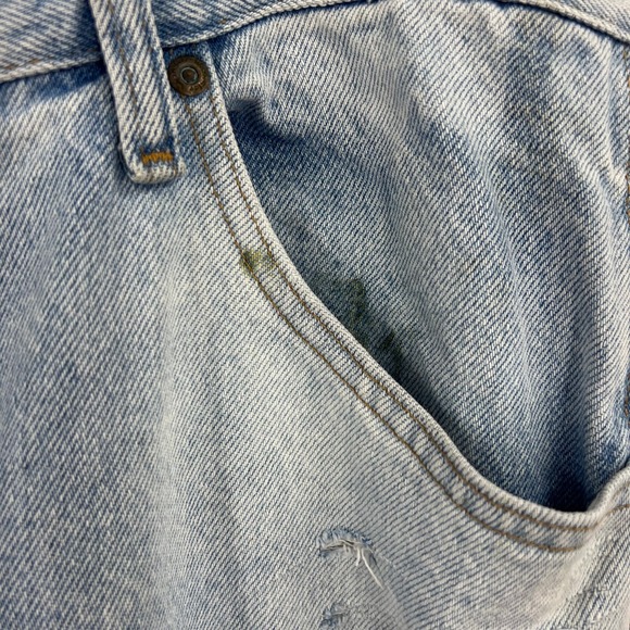 Vintage Wrangler Distressed Bleach Light Wash High Waisted Denim Jeans 38x34 Men - Picture 5 of 10